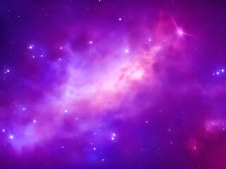 Fototapeta premium Vivid Blue Nebula with Stars Illuminating a Beautiful, Smooth Cosmic Background