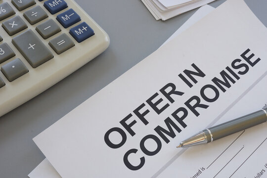 Offer in compromise withdrawal is shown as financial concept in Internal Revenue Service