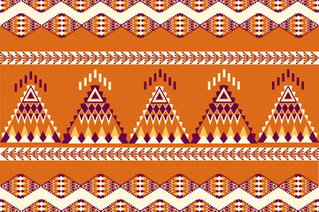 Geometric ethnic oriental seamless pattern traditional Design for background, carpet, wallpaper, clothing, wrapping, batik, fabric, Vector, illustration, embroidery style. 