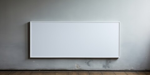 Blank Canvas on a White Wall