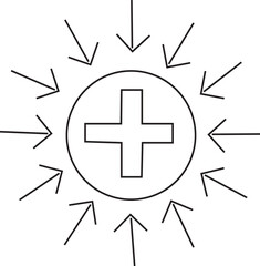 Fototapeta premium Medical Care Outline Icon