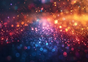 Obraz premium Colorful lights create abstract bokeh background.
