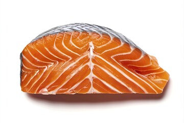 A slice of raw salmon