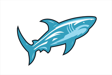 Obraz premium A jumping shark over the ocean