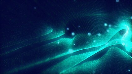 Magical waves of bright energy.High tech rainbow light ray particles and bokeh energy
