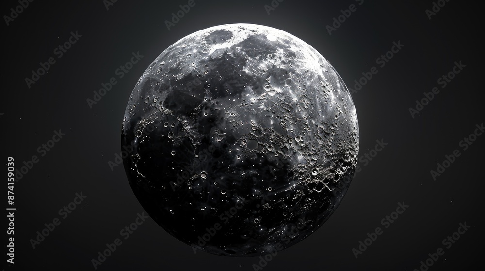 Poster moon on a dark background