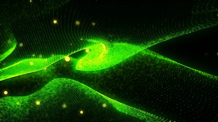 Magical waves of bright energy.High tech rainbow light ray particles and bokeh energy
