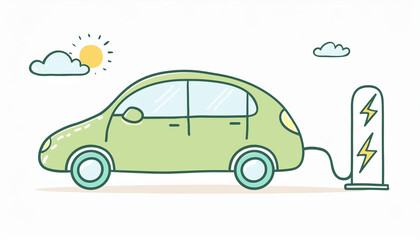 電気自動車　エコロジーイメージ　エコカー