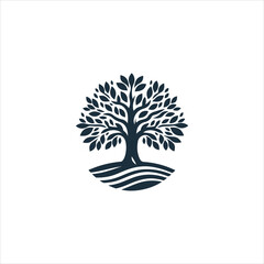 oak tree logo, oak trees, oak tree silhouette, oak vector,