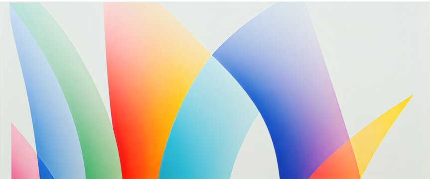 forme in colori tenui - illustrazione con elementi geometrici a tema minimalista astratto contemporaneo