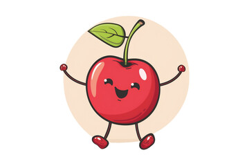 Cherry cartoon  with Cute Face