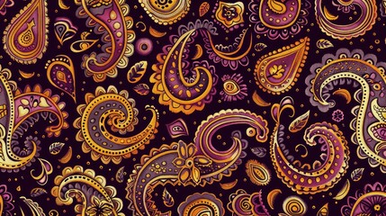 Repeated Design in a Paisley Themed Box Pattern