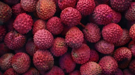 A close-up shot of a bunch of ripe red fruits, perfect for food or nature photography