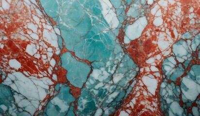 Red and green marble texture with intricate patterns.