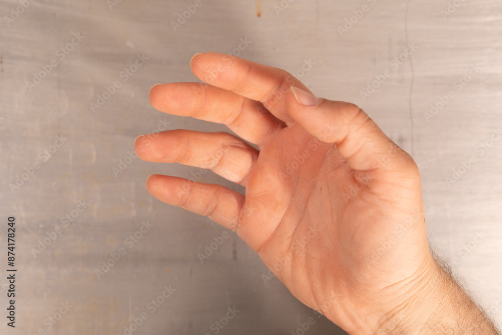 Poster an open palm reaches out towards the viewer