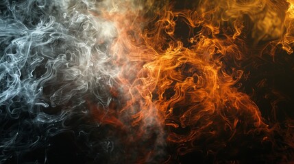 Fototapeta premium Abstract Fire and Smoke Design