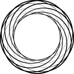 Overlapping circles and round. Graphic overlay design