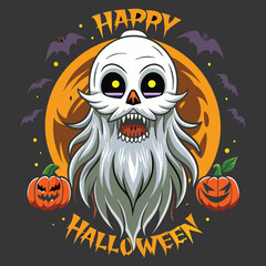 Obraz premium A Smokey happy Halloween time. T-shirt design.