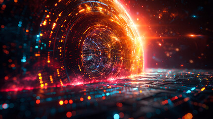 Fototapeta premium background digital of technology futuristic of AI