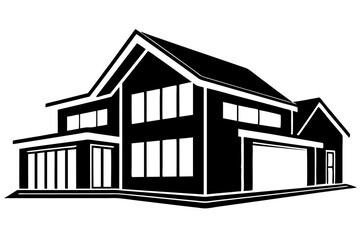 morden house silhouette Vector illustration graphic design.