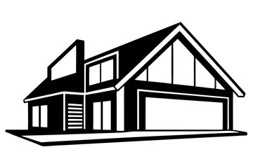 morden house silhouette Vector illustration graphic design.