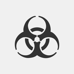 biohazard vector icon isolated on white background.