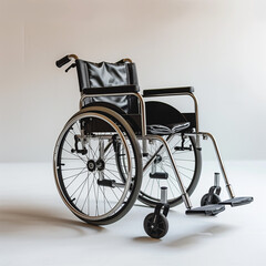 White background, black wheelchair