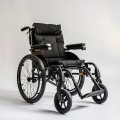 White background, black wheelchair