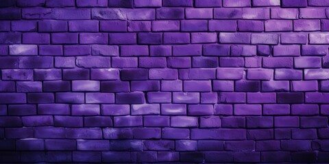 Grungy purple brick wall texture background with dark vignette