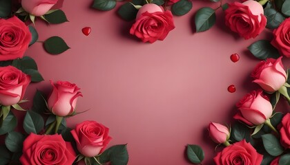 Red rose valentines background