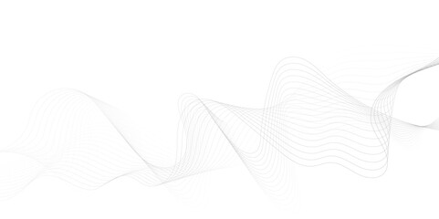 Obraz premium Abstract grey wavy lines Digital frequency track equalizer background. Curved wave smooth stripe seamless pattern. Wave lines created using blend tool. graphic design template banner business wave. 