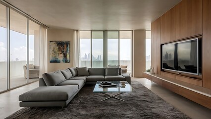 Fototapeta premium Modern house, living-room