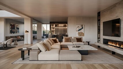 Fototapeta premium Contemporary living room