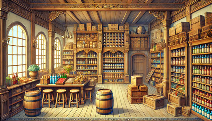 General Store Interior RPG Background