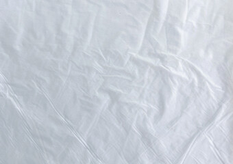 Closeup white recycle plastic bag texture, abstract background