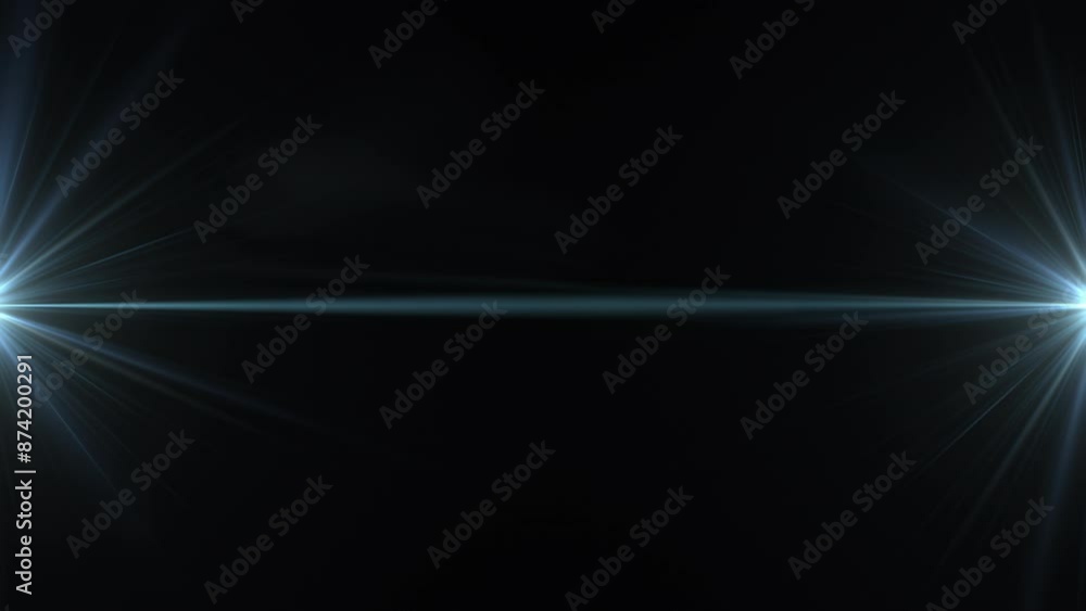 Poster abstract beautiful flickering golw blue optical lens flares shin animation art moving from center to