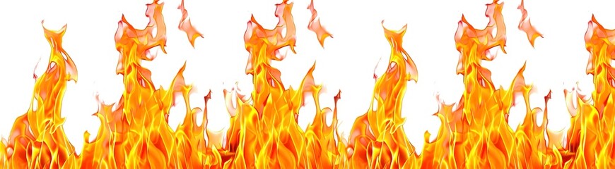 A yellow flame on a white background