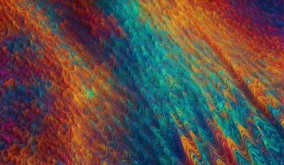 Abstract wave pattern in rainbow colors with fluid textures