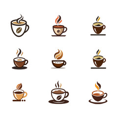 set of cup of coffee