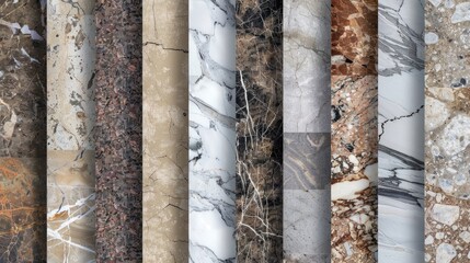 Fototapeta premium High resolution textures of natural marble ceramic tile and stone with detailed patterns