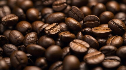 Fototapeta premium a close-up of roasted coffee bean