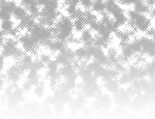 Black abstract dotted halftone on transparent background