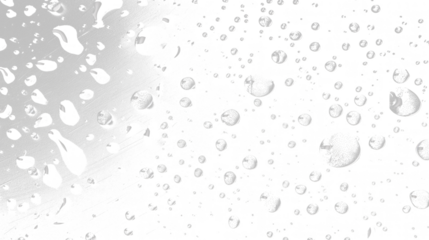 Raindrops on semitransparent glass, isolated