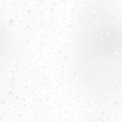 Semi-transparent raindrops texture on a glass background, seamless pattern