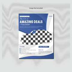 Creative friendship day special car sale flyer design