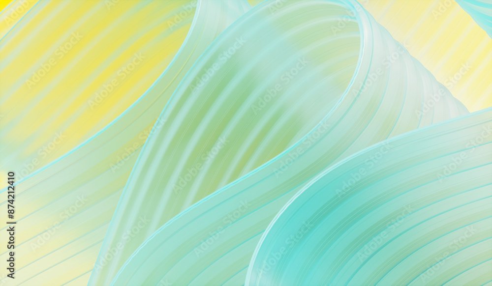 Poster 3d rendering of abstract layered crystal glass background.