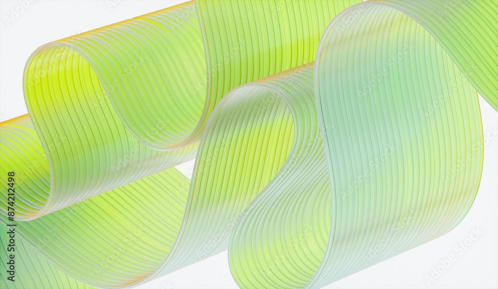 Poster 3d rendering of abstract layered crystal glass background.
