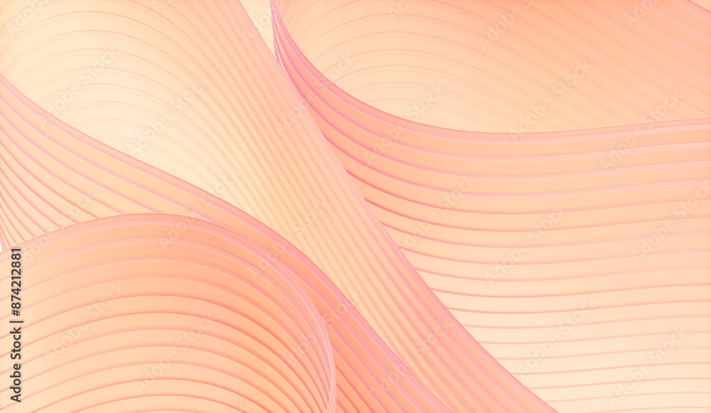Aufkleber 3d rendering of abstract layered crystal glass background.