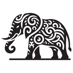 Premium Quality Elephant Silhouette Vector 