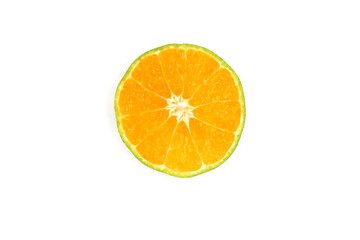 orange slice, clipping path, isolated on white background